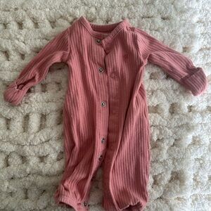 Pink Ribbed One Piece